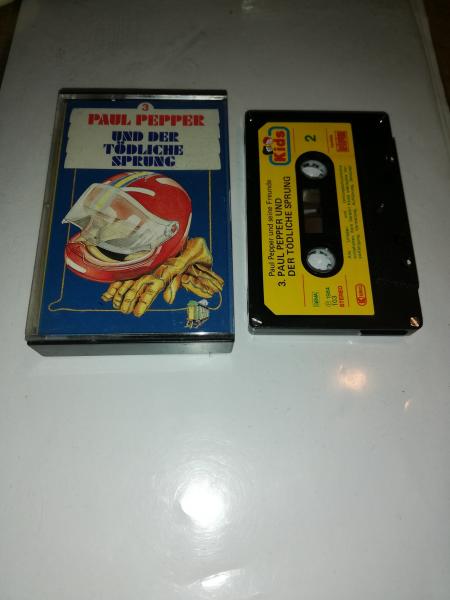 Paul Pepper Folge 3 und der tödliche Sprung 5-fach Silber geschraubt Schwarz mit Gelben Aufkleber 103 Bellaphon