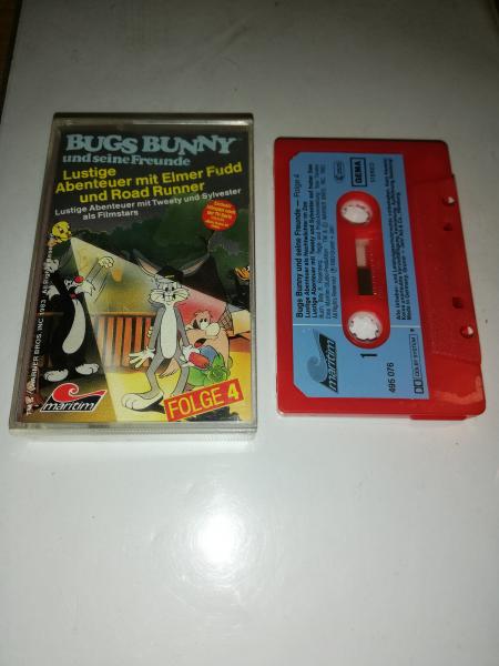 Bugs Bunny Folge 4 Lustige Abenteuer mit Elmer Fudd und Road Runner Rot mit Blauen Aufkleber 495076-211