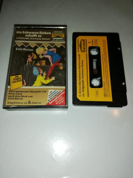 Die Schwarze Sieben schafft es/ Aufgepaßt . Schwarze Sieben Schwarz mit Gelben Aufkleber 3475023 Karussell