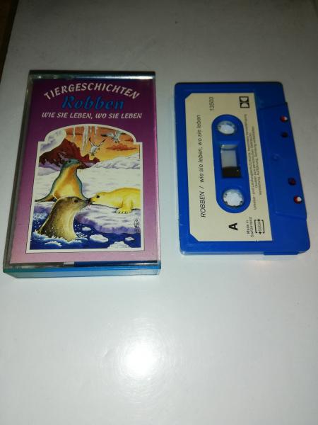 Tiergeschichten Folge 3 Robben. wie sie leben. wo sie leben Blau mit Weißen Aufkleber MJ 13503