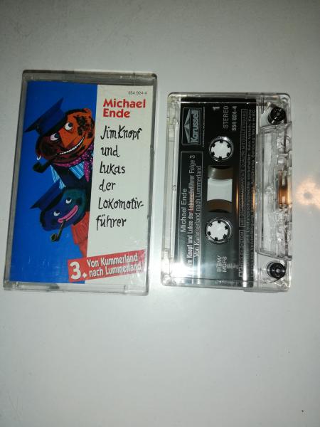 Jim Knopf und Lukas der Lokomotivführer Folge 3 Von Kummerland nach Lummerland Transparent mit Weißen Druck 554924-4