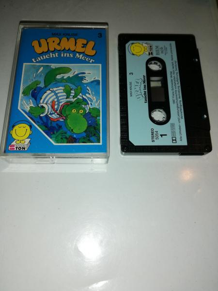 Urmel aus dem Eis Folge 3 taucht ins Meer 5-fach Schwarz geschraubt Schwarz mit Blauen Aufkleber 5054 Schneiderton