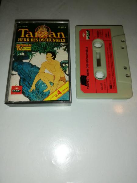 Tarzan Herr des Dschungels Grau mit Roten Aufkleber 33633.9 Poly Club-Edition(Edding-Spuren auf MC-Cover Seite 1)