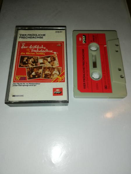 Vier fröhliche Frechdachse Grau mit Roten Aufkleber 3148227 Poly