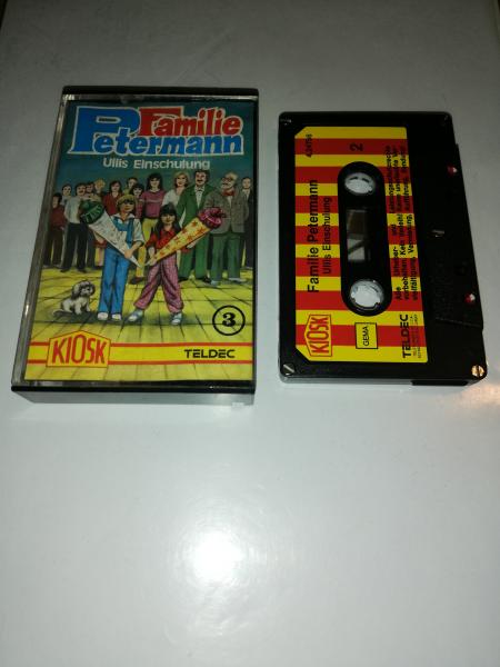 Familie Petermann Folge 3 Ullis Einschulung 5-fach Silber geschraubt Schwarz mit Rot-Gelben Aufkleber 4.24756 CD Teldec
