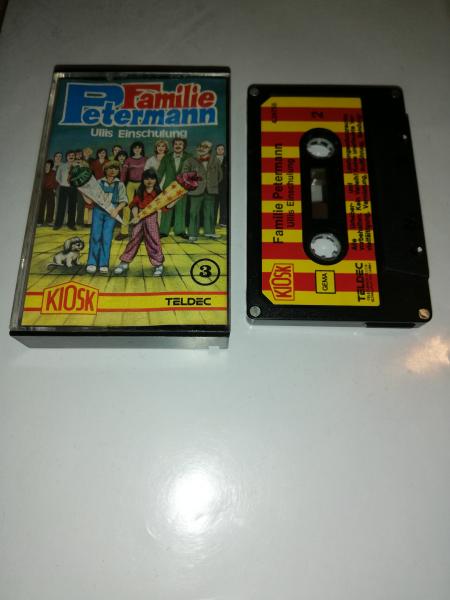 Familie Petermann Folge 3 Ullis Einschulung 4-fach Silber geschraubt Schwarz mit Rot-Gelben Aufkleber 4.24756 CD Teldec