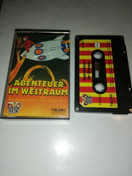 Abenteuer im Weltraum Sonnenfeuer für Olympia 4-fach Silber geschraubt Schwarz mit Rot-Gelben Aufkleber 4.23932 CD Teldec