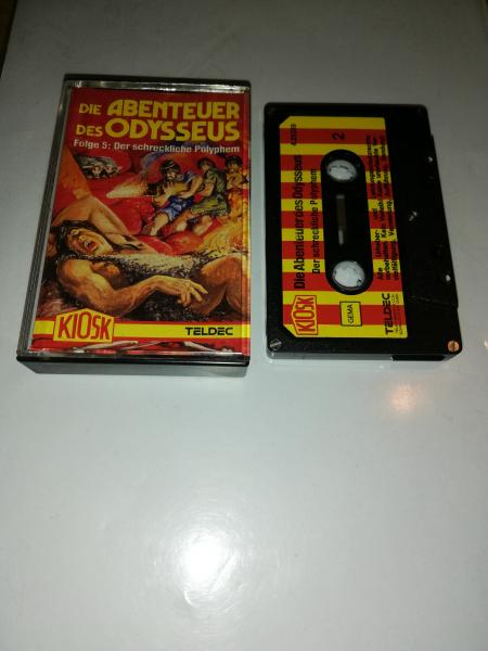 Die Abenteuer des Odysseus Folge 5 Der schreckliche Polyphem 5-fach Silber geschraubt Schwarz mit Rot-Gelben Aufkleber 4.25339 CD Teldec