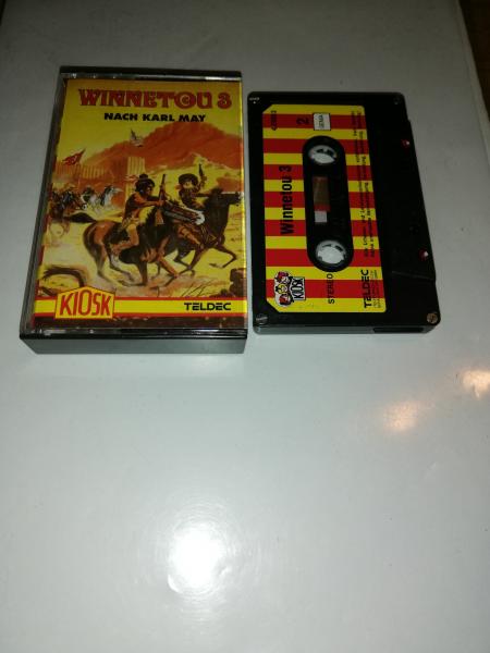 Winnetou 3 4-fach Silber geschraubt Schwarz mit Rot-Gelben Aufkleber 4.23923 CD Teldec Kiosk