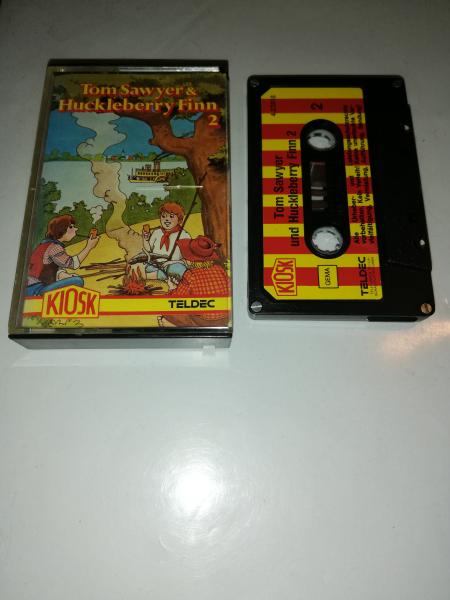 Tom Sawyer & Huckleberry Finn Folge 2 4-fach Silber geschraubt Schwarz mit Rot Gelben Aufkleber 4.23918 CD Teldec
