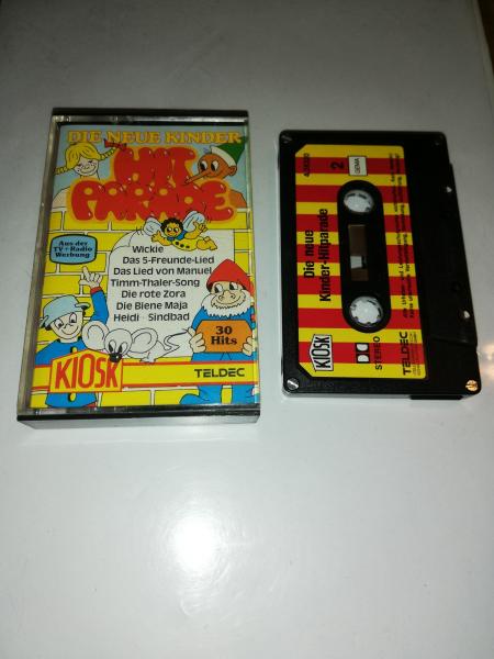Die neue Kinder Hitparade 4-fach Silber geschraubt Schwarz mit Rot-Gelben Aufkleber 4.24320 Teldec