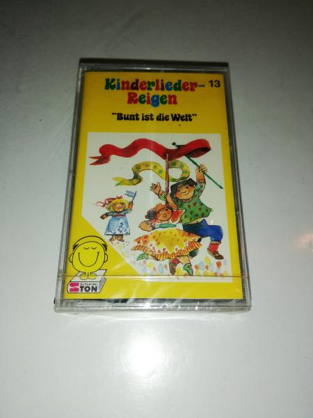 Kinderlieder-Reigen Folge 13 Bunt ist die Welt Schwarz mit Blauen Aufkleber 5109 Schneiderton Originalverpackt