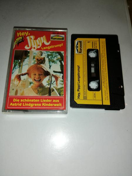 Hey Pippi Langstrumpf Die schönsten Lieder aus Astrid Lindgrens Kinderwelt Schwarz mit Gelben Aufkleber 832140-4 Karussell