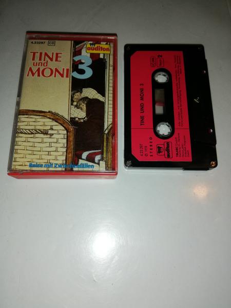 Tine und Moni Folge 3 Reise mit Zwischenfällen 5-fach Silber geschraubt Schwarz mit Roten Aufkleber 4.23297 CD Auditon