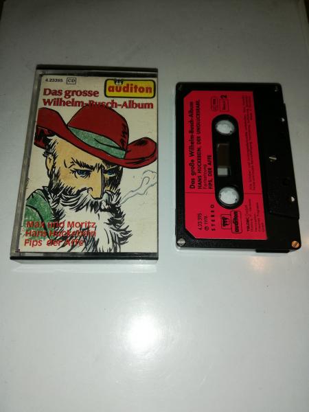 Das grosse Wilhelm-Busch-Album 5-fach Silber geschraubt Schwarz mit Roten Aufkleber 4.23395 CD Auditon(MC und Cover beschrieben)