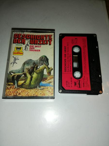Geschichte der Urzeit Teil 2 Die Welt der Saurier 4-fach Silber geschraubt Schwarz mit Roten Aufkleber 4.23122 CD Auditon