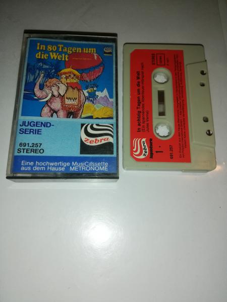 In 80 Tagen um die Welt Grau mit Roten Aufkleber 691.257 Zebra