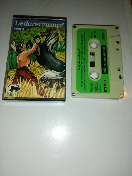 Lederstrumpf Folge 2 4-fach Silber geschraubt Grau mit Grünen Aufkleber ML-41 Märchen-Land