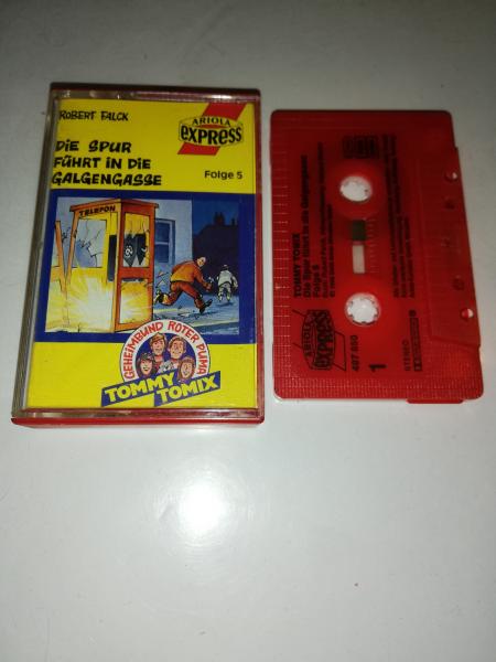 Tommy Tomix Folge 5 Die Spur führt in die Galgengasse Rot mit Schwarzen Druck 497850-215 Ariola Express