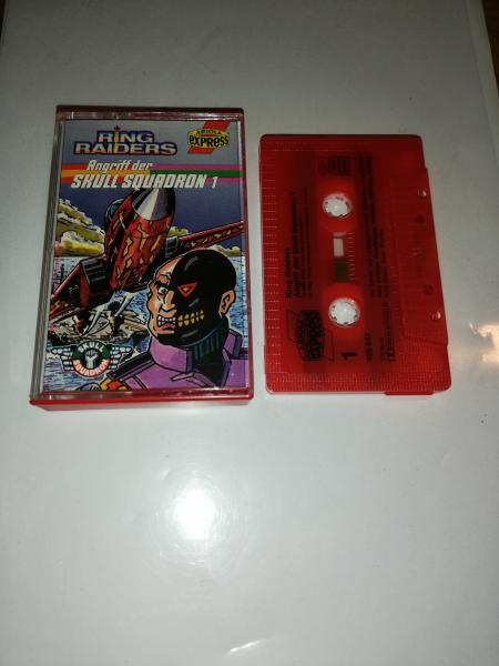 Ring Raiders Folge 1 Angriff der Skull Squadron Rot Transparent mit Schwarzen Druck 495547-215 Ariola Express