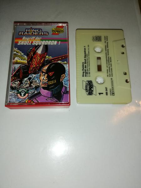 Ring Raiders Folge 1 Angriff der Skull Squadron Weiß mit Schwarzen Druck 495547-215 Ariola Express