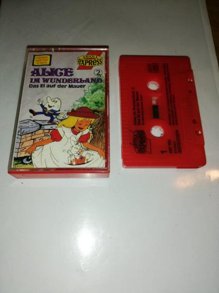 Alice im Wunderland Folge 2 Das Ei auf der Mauer Rot mit Schwarzen Druck 497751-215 Ariola Express