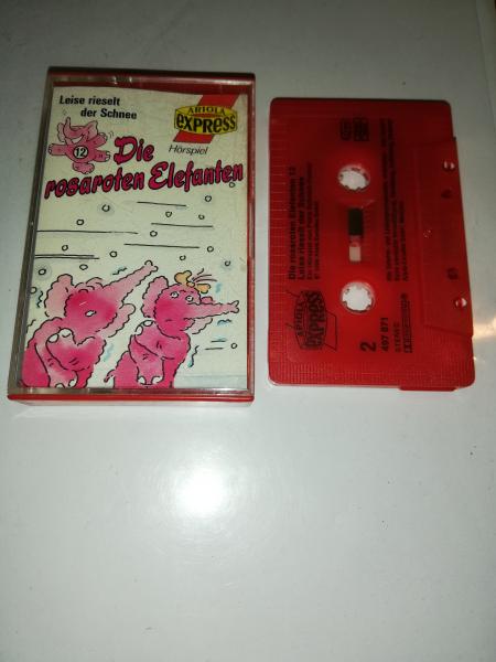 Die rosaroten Elefanten Folge 12 Leise rieselt der Schnee Rot mit Schwarzen Druck 497871-215 Ariola Expess