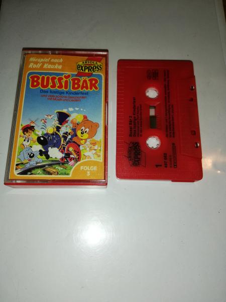 Bussi Bär Folge 3 Das lustige Kinderfest Rot mit Schwarzen Druck 497662-215 Ariola Express