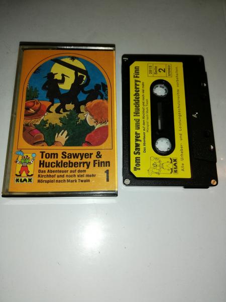 Tom Sawyer und Huckleberry Finn 1 5-fach Silber geschraubt Schwarz mit Gelben Aufkleber 2815 Klax
