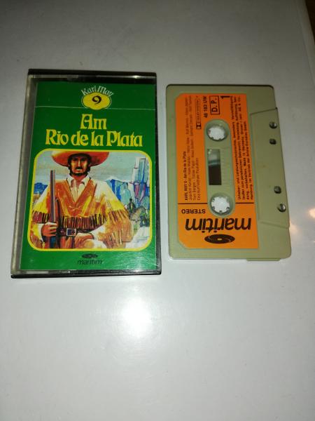 Karl May 9 Grüne Serie  Am Rio de la Plata Grau mit Orangen Aufkleber 48183 UW Maritim