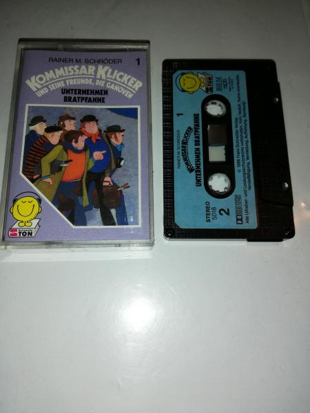 Kommissar Klicker Folge 1 Unternehmen Bratpfanne 5-fach Schwarz geschraubt Schwarz mit Blauen Aufkleber 5018 Schneiderton