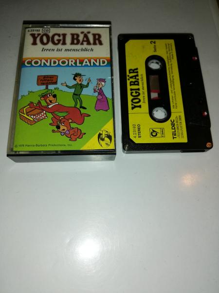 Yogi Bär Irren ist menschlich 4-fach Silber geschraubt Schwarz mit Gelben Aufkleber 4.23192 CD Condorland(MC-leicht beschrieben mit einer 3)