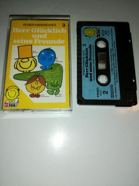 Herr Glücklich und seine Freunde Folge 3 5-fach Schwarz geschraubt Schwarz mit Blauen Aufkleber 5025 Schneiderton