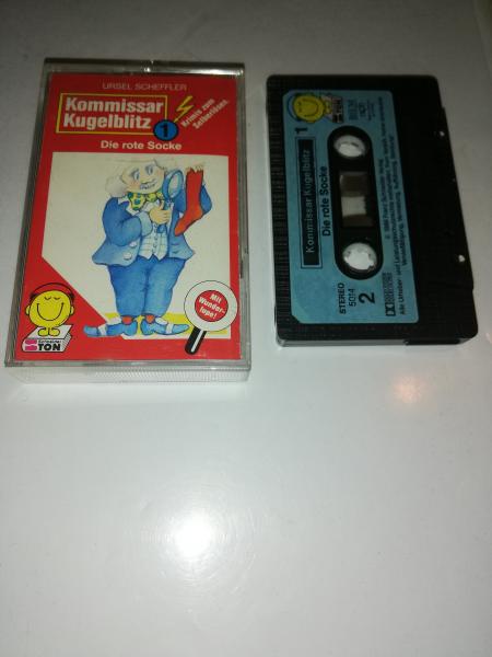 Kommissar Kugelblitz Folge 1 Die rote Socke 5-fach Schwarz geschraubt Schwarz mit Blauen Aufkleber 5014 Schneiderton