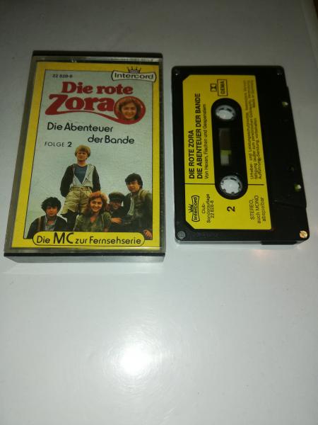 Die rote Zora Folge 2 Die Abenteuer der Bande 4-fach Silber geschraubt Schwarz mit Gelben Aufkleber 22828-8 Intercord