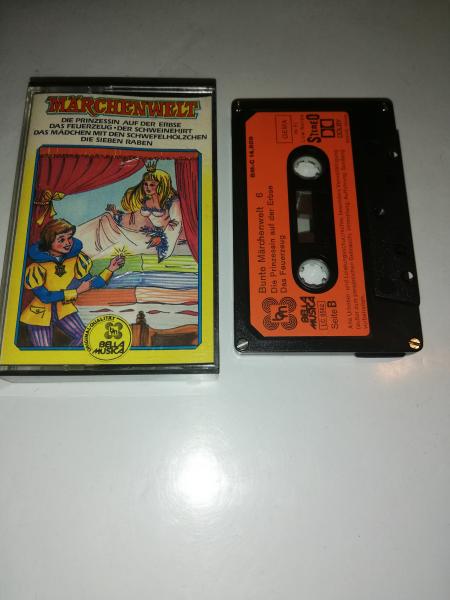 Bunte Märchenwelt 6 4-fach Silber geschraubt Schwarz mit Orangen Aufkleber 14.809 Bella Musica