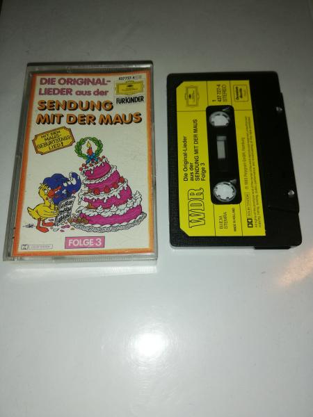 Sendung mit der Maus Folge 3 Die Original Lieder Schwarz mit Gelben Aufkleber 437727-4 Deutsche Grammophon