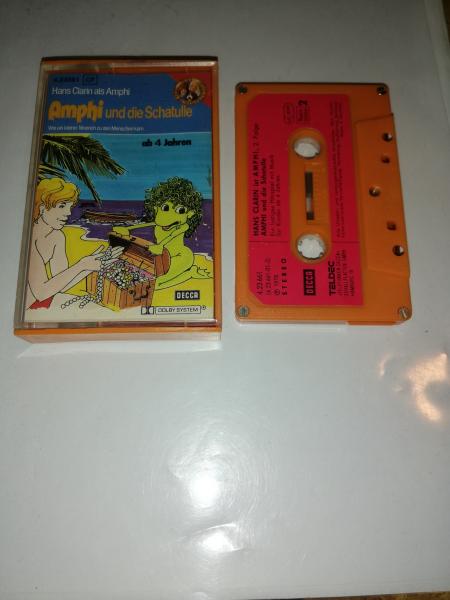 Amphi und die Schatulle 5-fach Silber geschraubt Orange mit Roten Aufkleber 4.23661 CF Decca