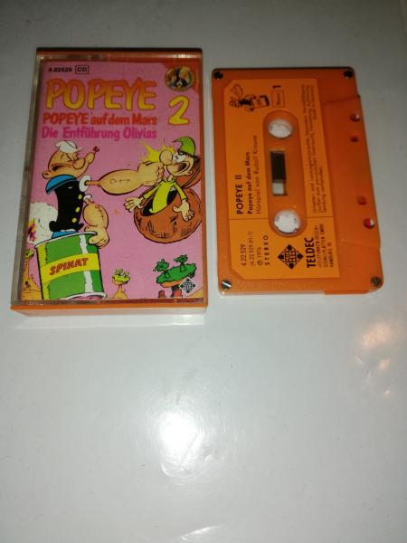 Popeye 2 auf dem Mars/ Die Entführung Olivias 4-fach Silber geschraubt Orange mit Orangen Aufkleber 4.22529 CD Telefunken