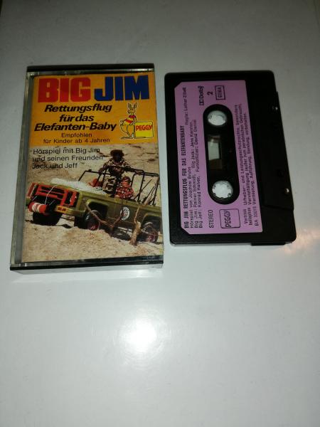 Big Jim Rettungsflug für das Elefanten-Baby Schwarz mit Lila Aufkleber BA 33.015 Peggy