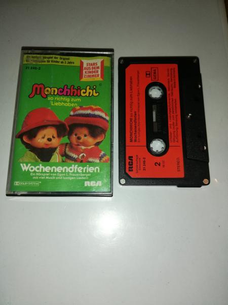 Monchhichi so richtig zum Liebhaben 5-fach Silber geschraubt Schwarz mit Roten Aufkleber 31246-2 RCA