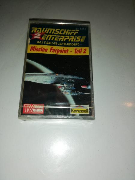 Raumschiff Enterprise Folge 2 Mission Farpoint-Teil 2 Schwarz mit Gelben Aufkleber 841540-4 Karussell Originalverpackt