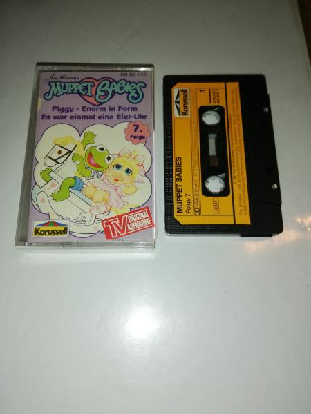 Die Muppet Babies Folge 7 Piggy-Enorm in Form/Es war einmal eine Eier-Uhr Schwarz mit Gelben Aufkleber 833305-4 Karussell