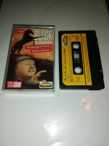 Black. der schwarze Blitz Folge 1 Ein gelungener Streich/Gleiche Chancen Schwarz mit Gelben Aufkleber 511-890-4 Karussell