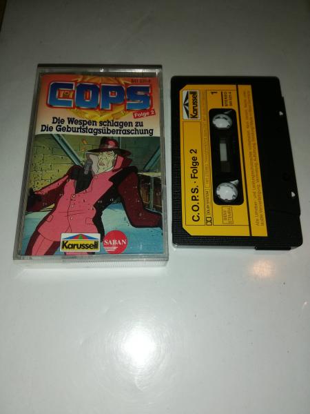 C.O.P.S. Folge 2 Die Wespen schlagen zu/ Die Geburtstagsüberraschung Schwarz mit Gelben Aufkleber 841531-4 Karussell