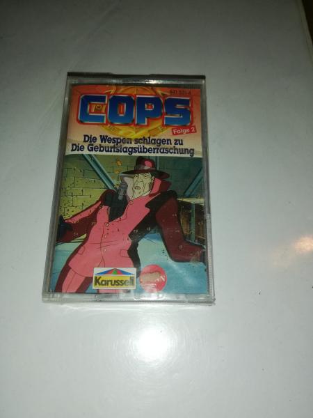 C.O.P.S. Folge 2 Die Wespen schlagen zu/ Die Geburtstagsüberraschung Schwarz mit Gelben Aufkleber 841531-4 Karussell Originalverpackt