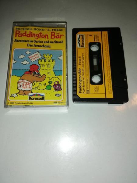 Paddington Bär Folge 5 Abenteuer im Garten und am Strand/Das Fernsehquiz Schwarz mit Gelben Aufkleber 835933-4 Karussell