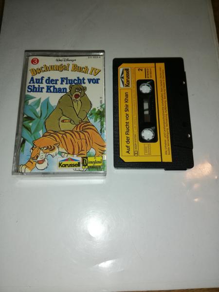 Dschungelbuch IV Folge 3 Auf der Flucht vor Shir Khan Schwarz mit Gelben Aufkleber 511653-4 Karussell Disneyland