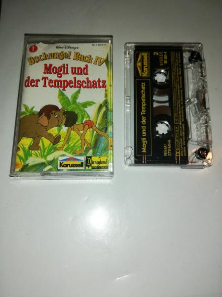 Dschungelbuch IV Folge 1 Mogli und der Tempelschatz Transparent mit Gelben Druck 511651-4 Karussell Disneyland(Cover leicht beschädigt)
