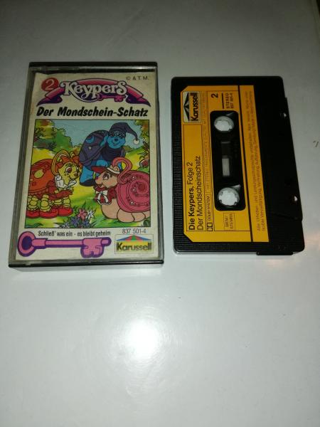 Keypers 2 Der Mondschein-Schatz Schwarz mit Gelben Aufkleber 837501-4 Karussell(MC Cover leicht beschädigt)
